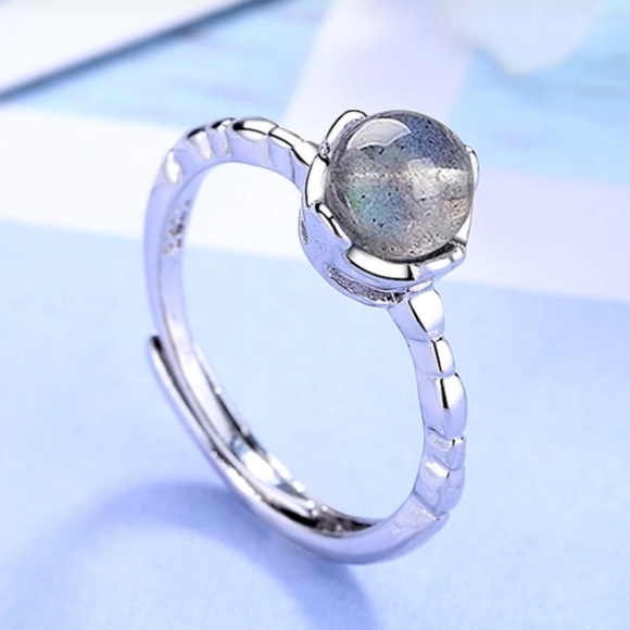925 Sterling Silver Moonstone Adjustable - Picture 2 of 8